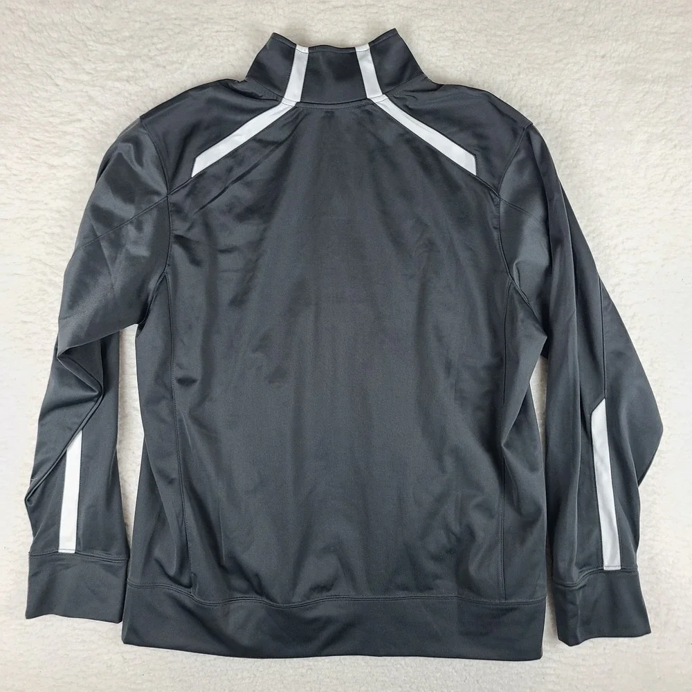 Nike Sweater Mens Large Dark Gray Full‎ Zip Performance Overtime Track Jacket